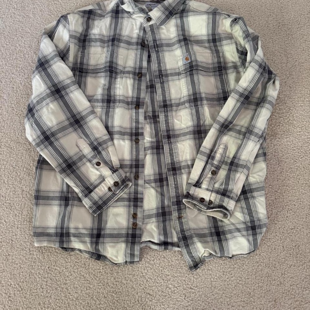 Carhartt Black and White Plaid Shirt